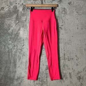 Lululemon Align High-Rise Lined Crop 23" Pink Double Lined Size 4